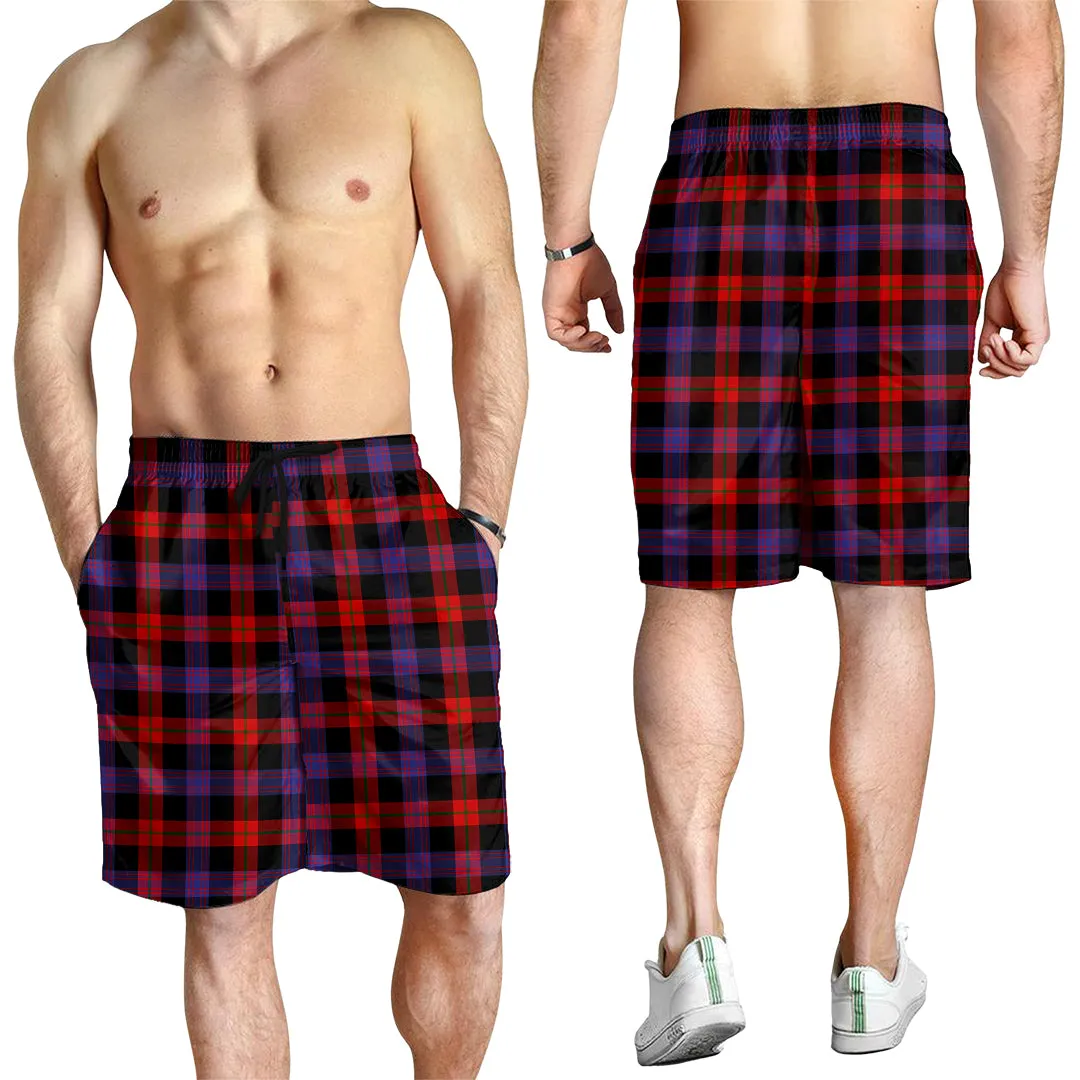 Broun Modern Tartan Mens Shorts