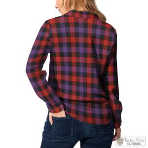 Broun Modern Tartan Women's Casual Shirt