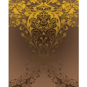 Brown & Gold Antique Vine Printed Backdrop