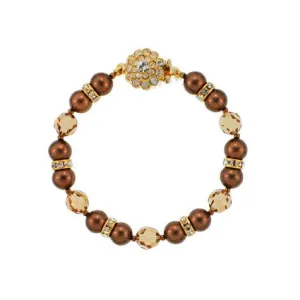 Brown & Tan Beaded Bracelet