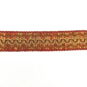 Brown and Red High Quality Decorative Border Trim by the yard