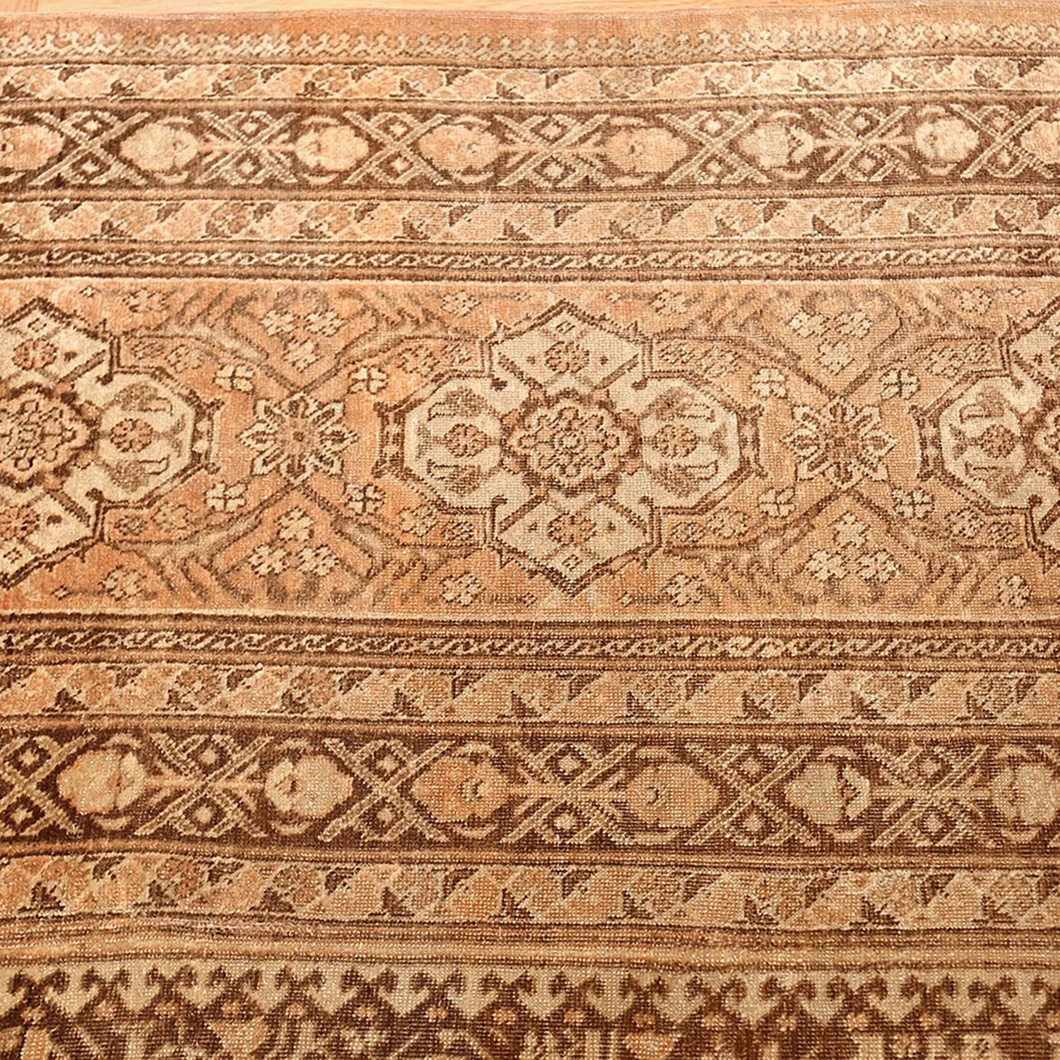 Brown Antique Persian Tabriz Rug - 10'" x 15'2"