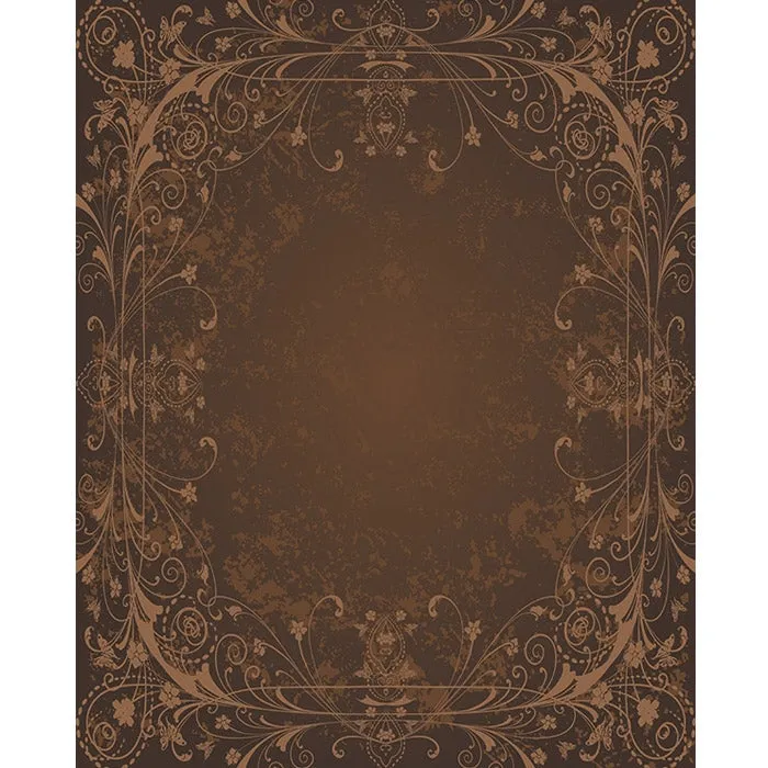 Brown Antique Vine Printed Backdrop