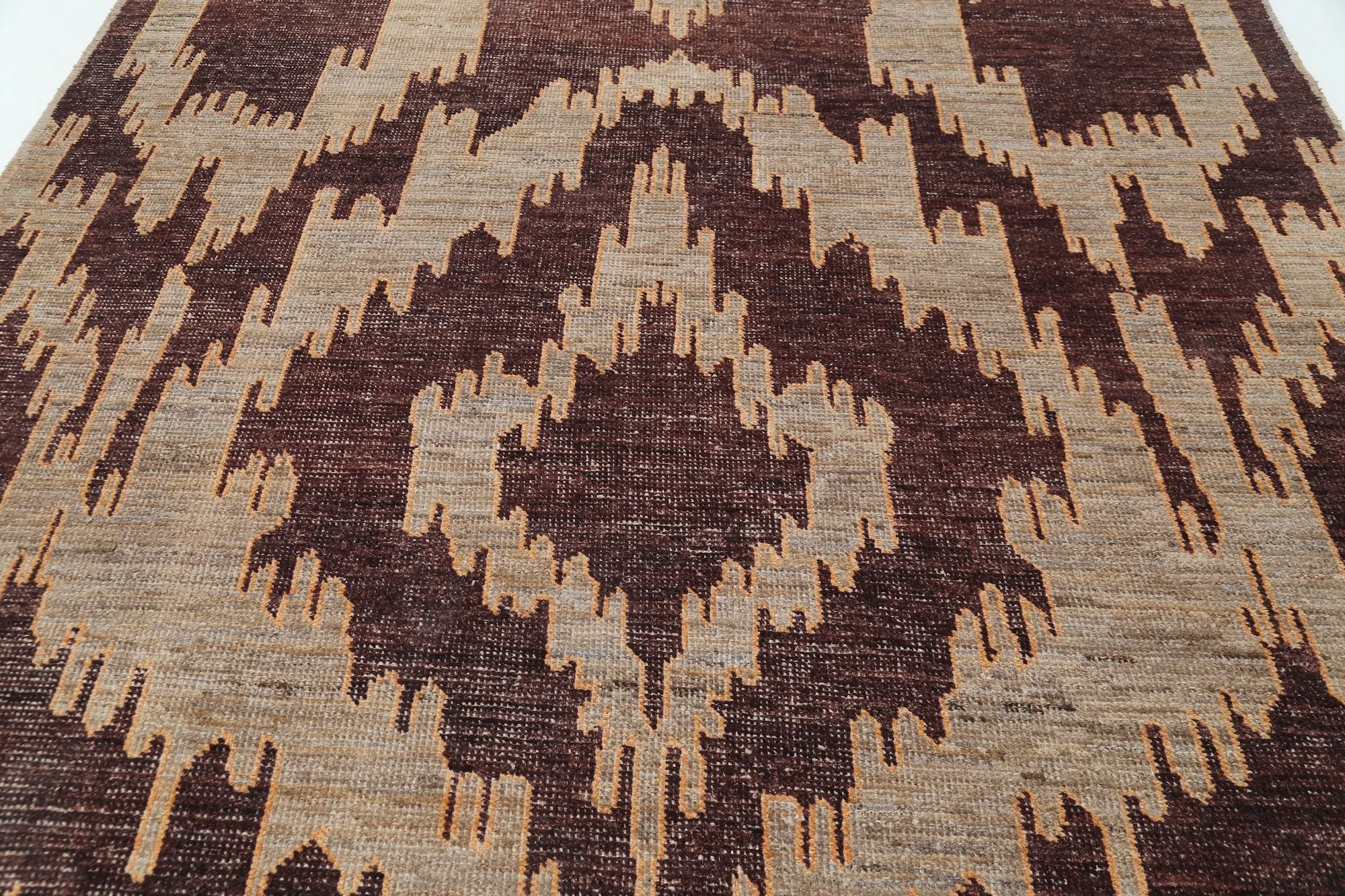 Brown Baluch Revival Hand Knotted Rug