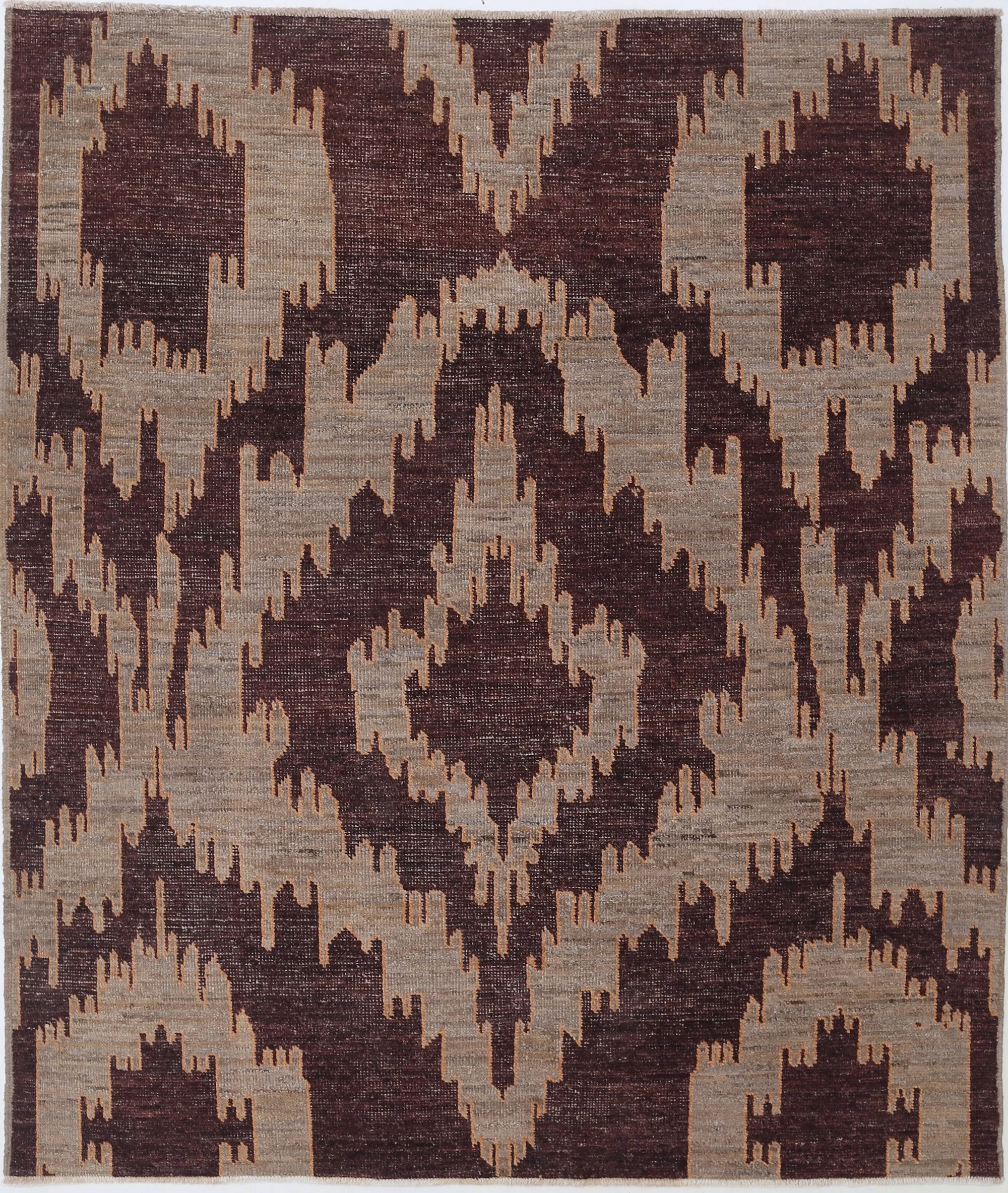 Brown Baluch Revival Hand Knotted Rug