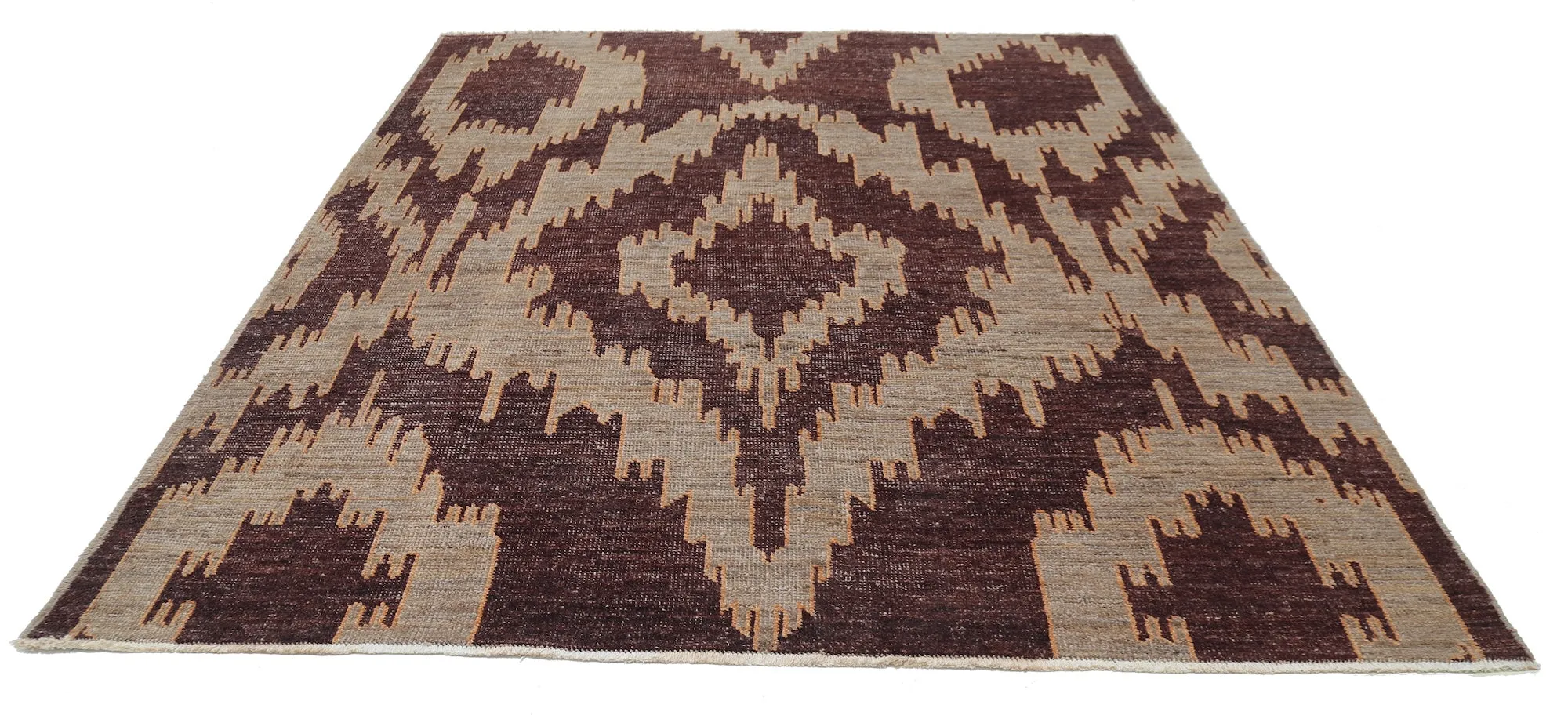 Brown Baluch Revival Hand Knotted Rug