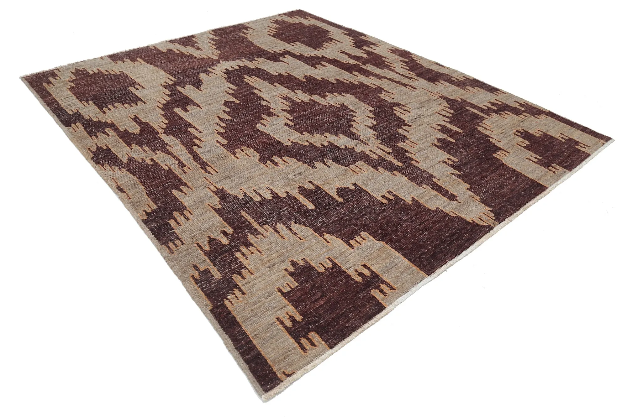 Brown Baluch Revival Hand Knotted Rug