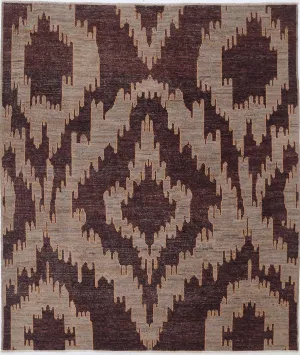 Brown Baluch Revival Hand Knotted Rug