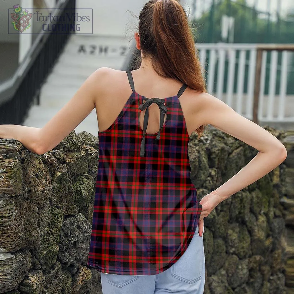 Brown (Broun) Tartan Loose Halter Neck Camisole