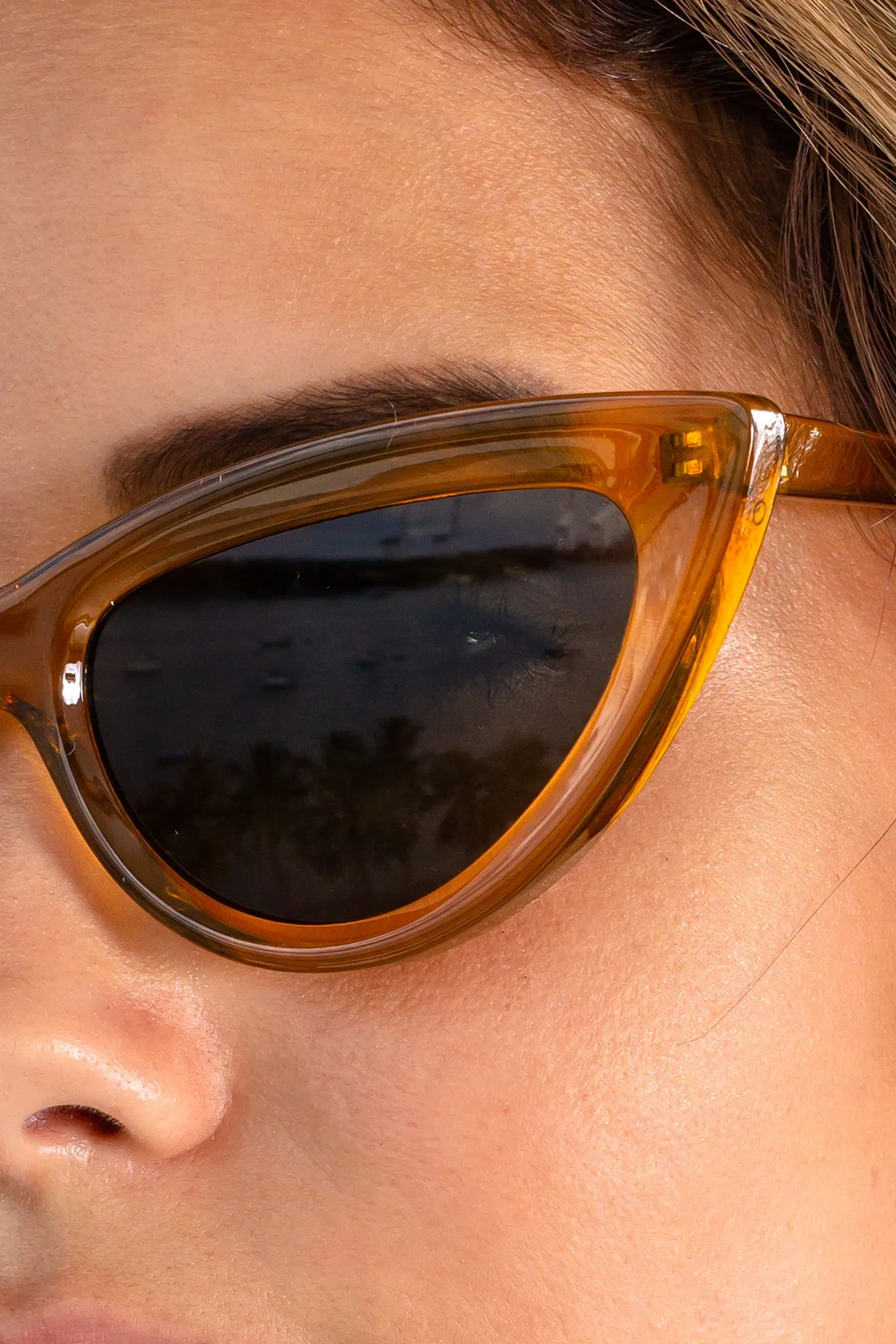 Brown Cat Eye Sunglasses