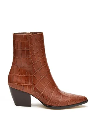 Brown Croc Caty Boot