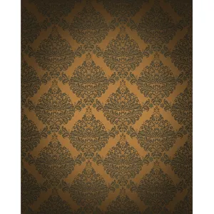 Brown Damask Printed Backdrop