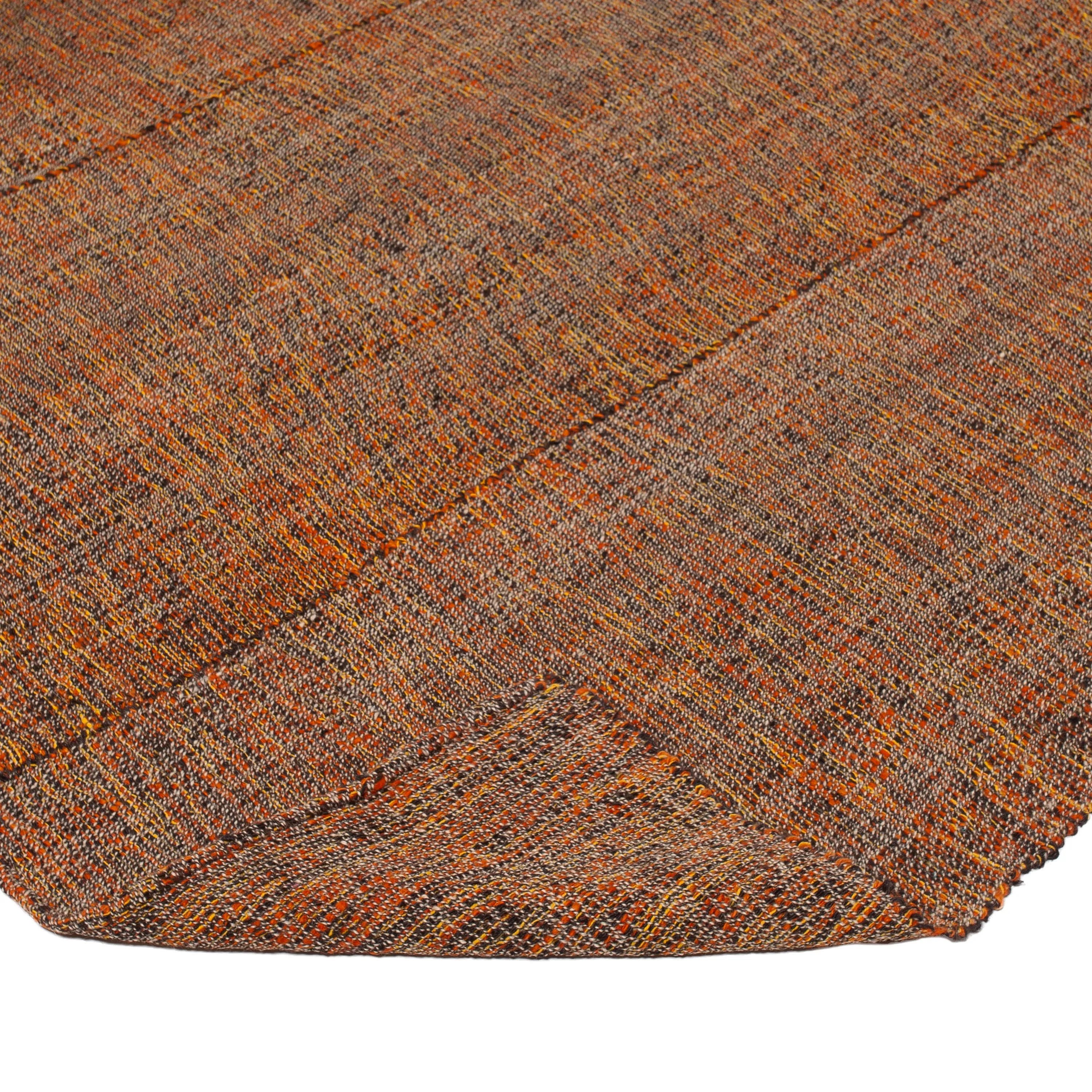 Brown Flatweave Wool Persian Rug - 9'4" x 13'9"