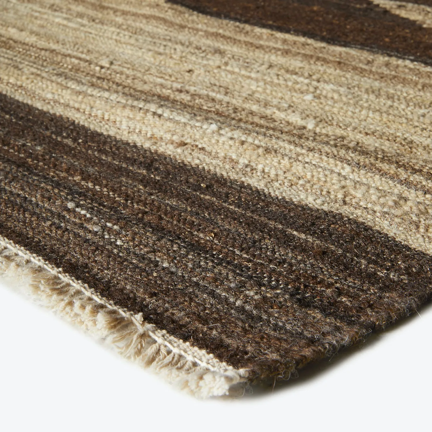 Brown Flatweave Wool Rug - 8'11" x 11'10"