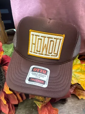 Brown Howdy Custom Trucker Hat