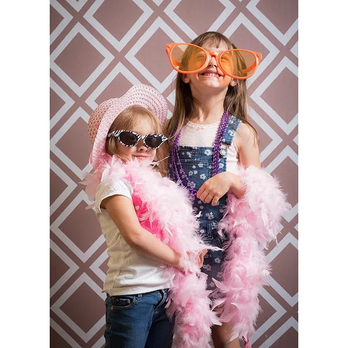 Brown Lattice Printed Backdrop