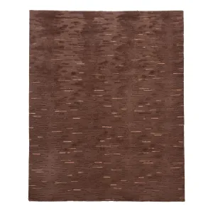 Brown Modern Wool Blend Rug - 7'11" x 9'10"