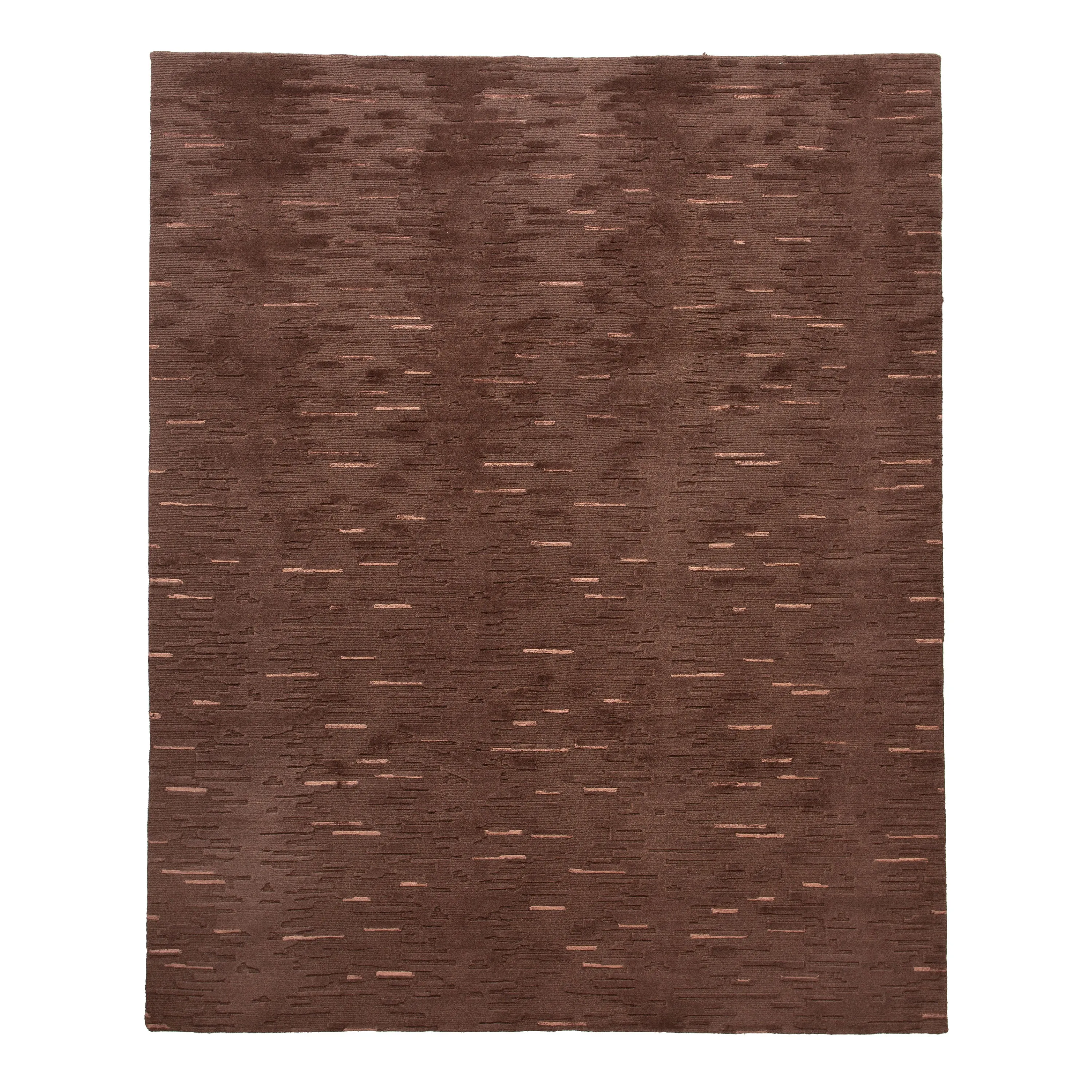 Brown Modern Wool Blend Rug - 7'11" x 9'10"