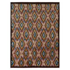 Brown Moroccan Wool Rug - 6'4" x 8'4"