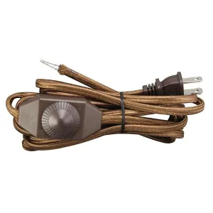 Brown Parallel Cloth Covered Cord with Full Range Dimmer Switch