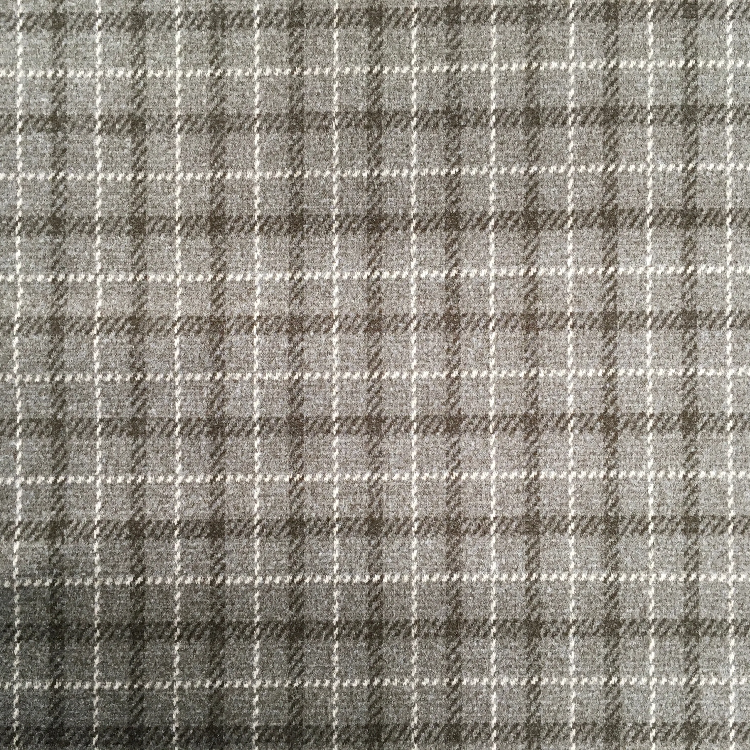 Brown Polyester Brushed Check