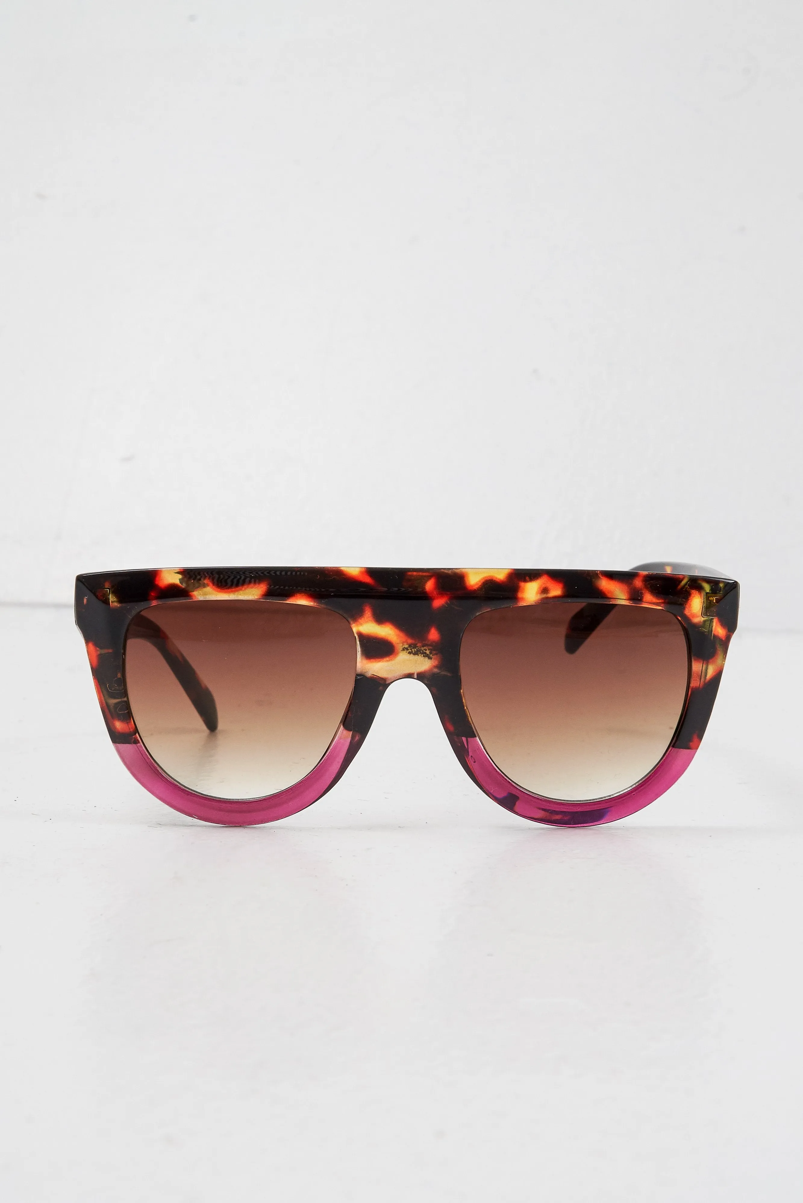 Brown Purple Leopard Square Oversized Sunglasses -Kajsa