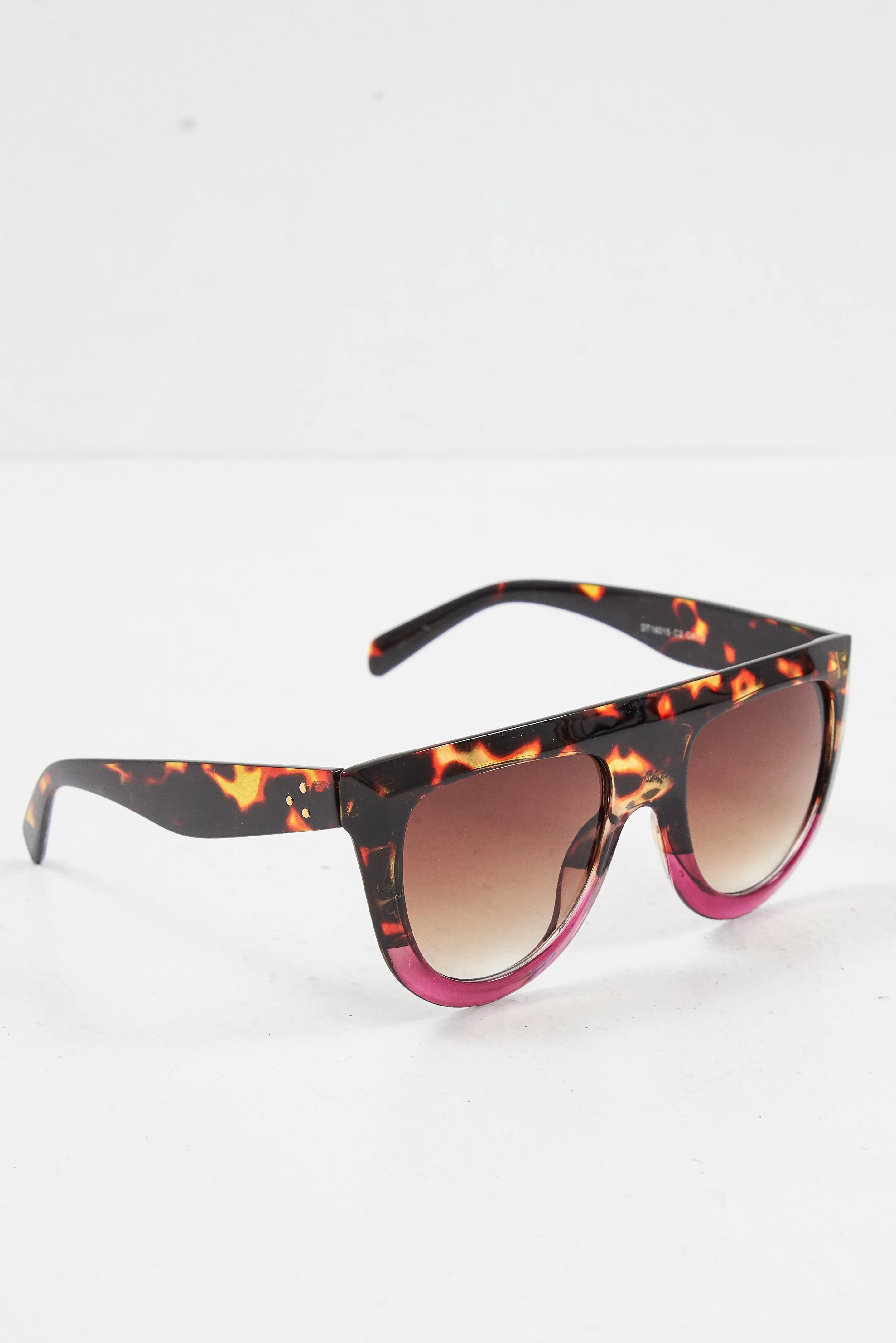 Brown Purple Leopard Square Oversized Sunglasses -Kajsa