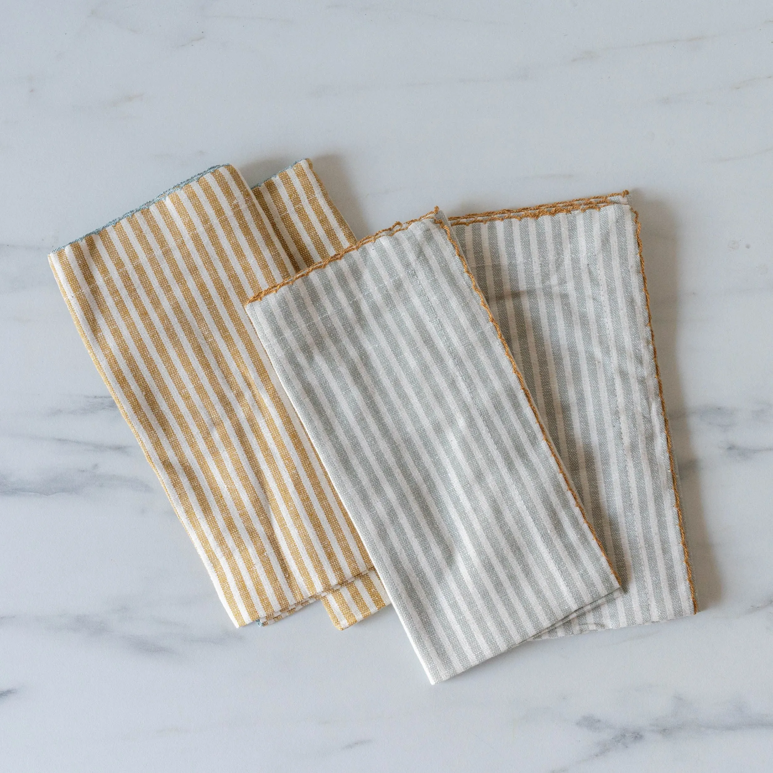 Brown Stripe Napkin Set