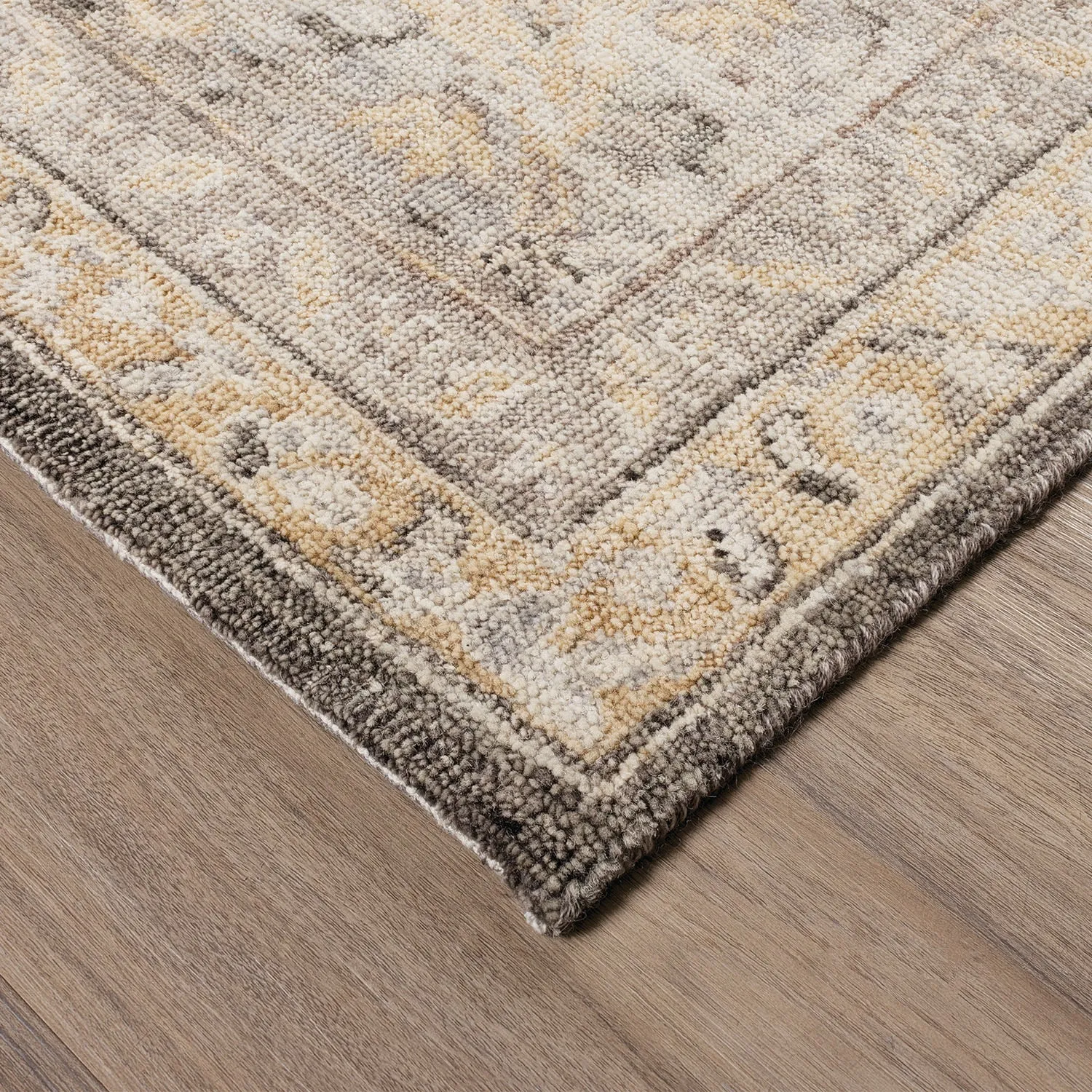 Brown Transitional Wool Rug - 9' x 12'