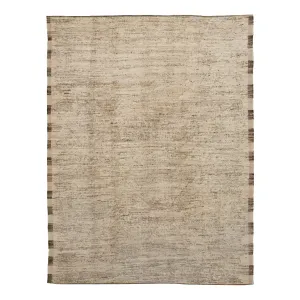 Brown Zameen Modern Wool Rug - 9'8" x 12'6"