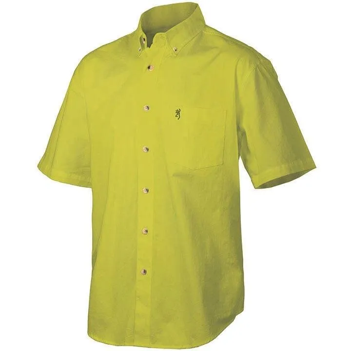 Browning Men's Green Oasis Wrinkle Resistant Short Sleeve Button Down Shirt, Large