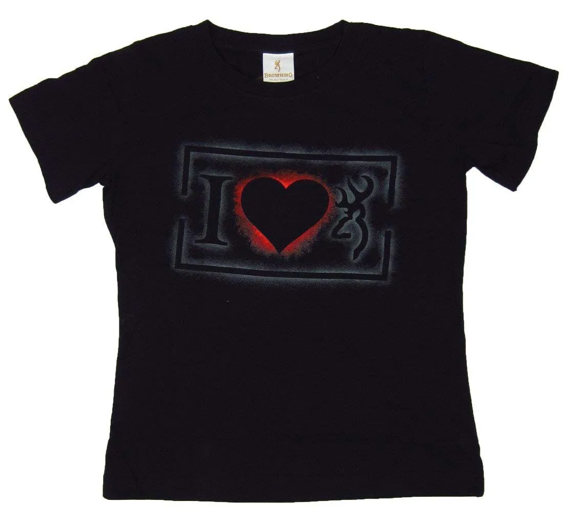 Browning Women's I Heart Browning Buckmark Love Classic Fit T-Shirt Black