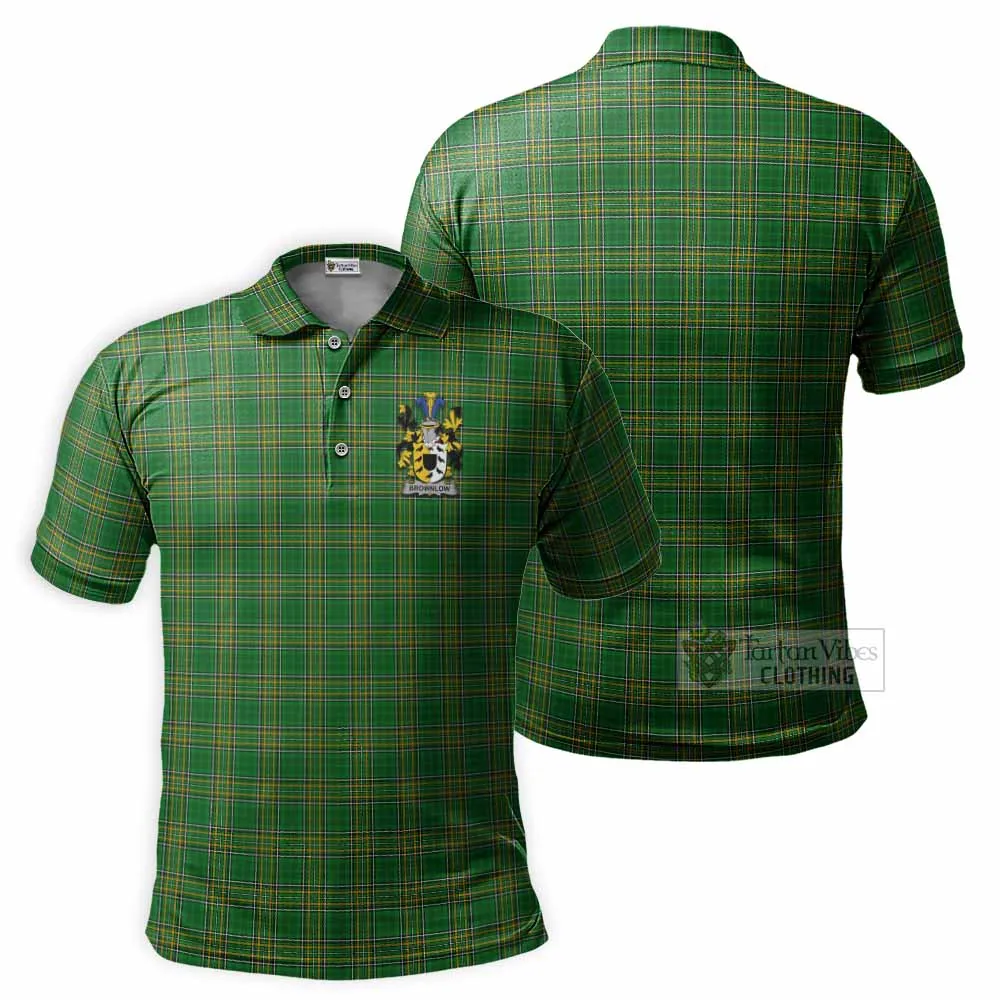 Brownlow Irish Clan Tartan Men's Polo Shirt with Coat of Arms