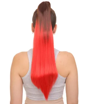 Brown/Red Vibrant Ponytail Extension