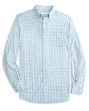 brrr° Intercoastal McBee Check Long Sleeve Sport Shirt - Windward Blue