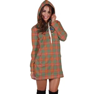 Bruce Ancient Tartan Hoodie Dress with Family Crest