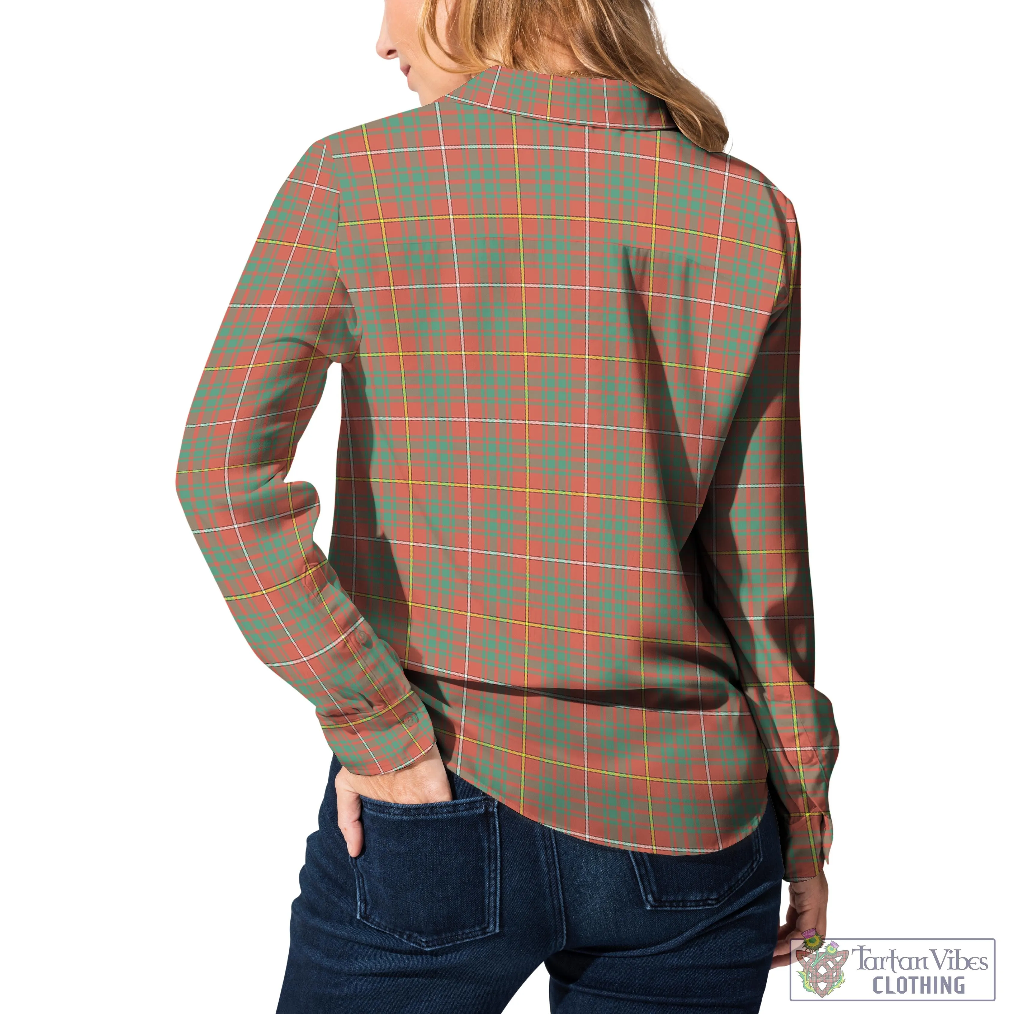 Bruce Ancient Tartan Women's Casual Shirt with Family Crest