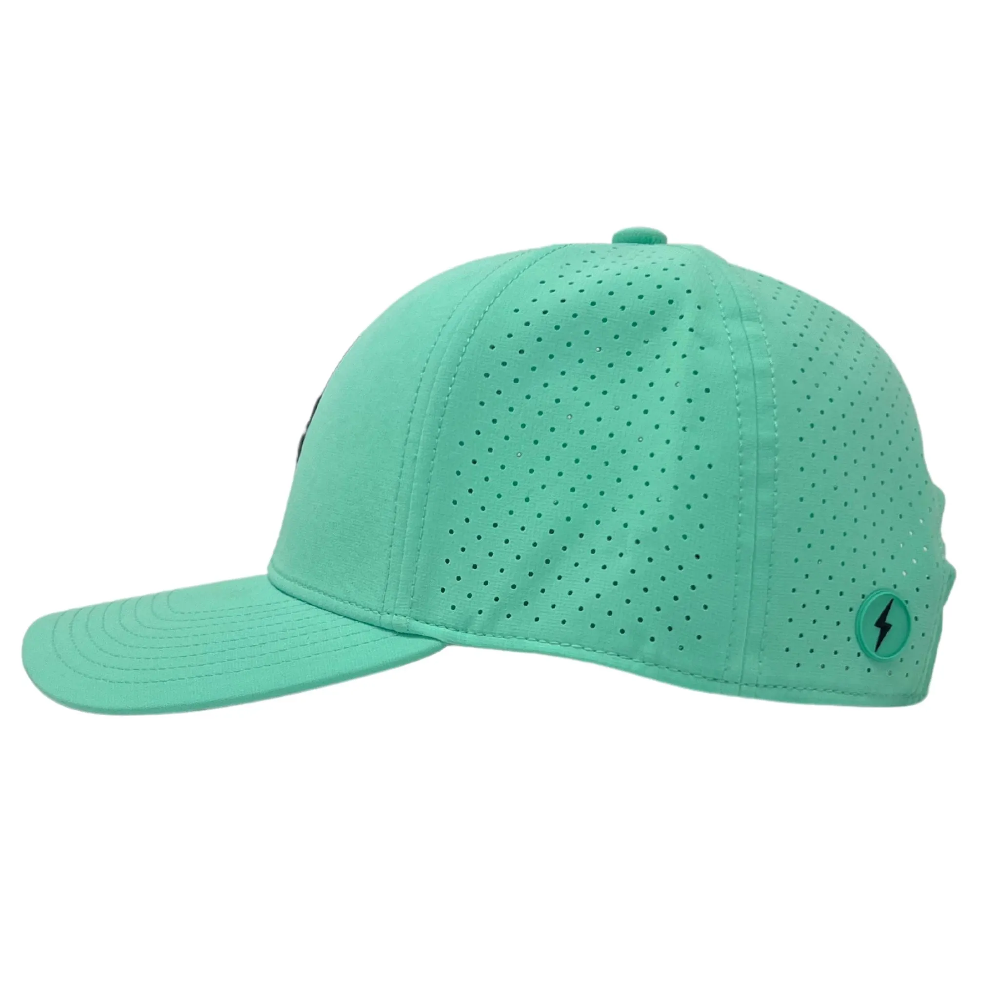 BRUCE BOLT CLASSIC 6-Panel Snapback Hat - MINT w/ BLACK BOLT