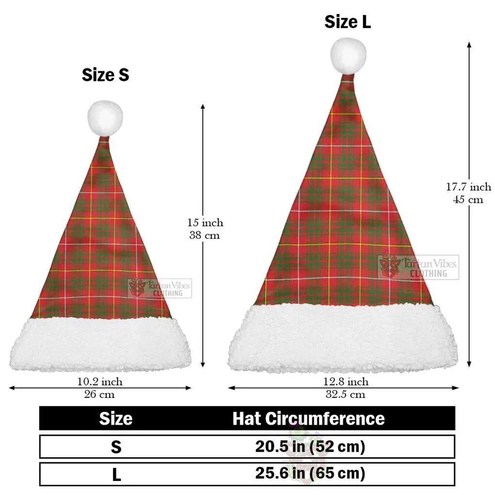 Bruce County Canada Tartan Christmas Santa Hats