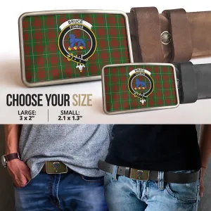 Bruce Hunting Tartan Belt Buckles with Family Crest