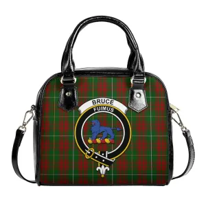 Bruce Hunting Tartan Shoulder Handbags with Family Crest