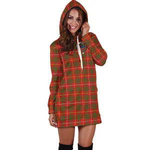 Bruce Modern Tartan Hoodie Dress with Family Crest