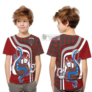 Bruce Old Tartan Kid T-Shirt with Epic Bagpipe Style