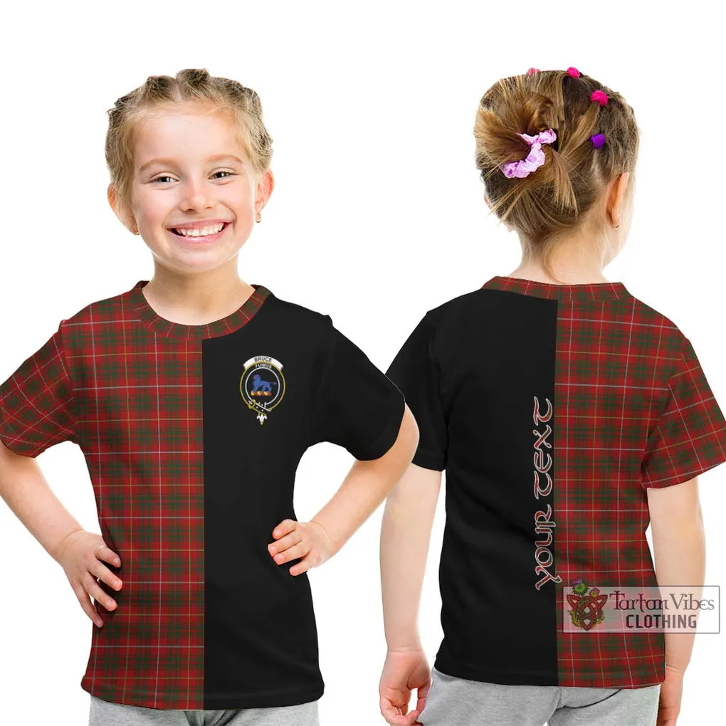 Bruce Tartan Kid T-Shirt with Family Crest and Half Of Me Style