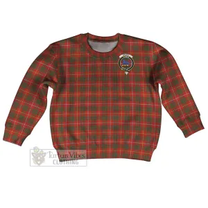 Bruce Tartan Kid Ugly Sweater with Family Crest