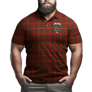 Bruce Tartan Men's Polo Shirt with Family Crest