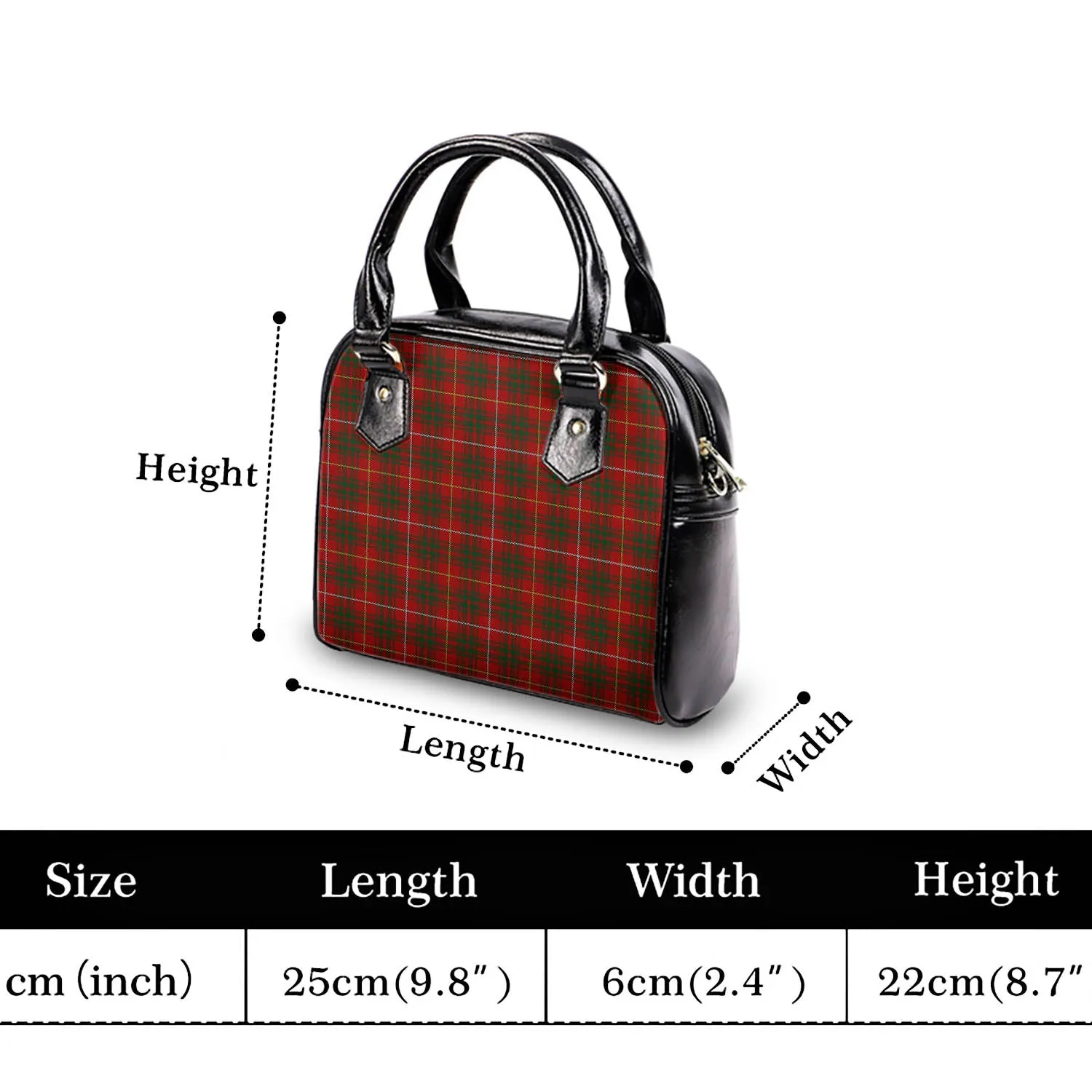 Bruce Tartan Shoulder Handbags