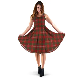 Bruce Tartan Sleeveless Midi Womens Dress