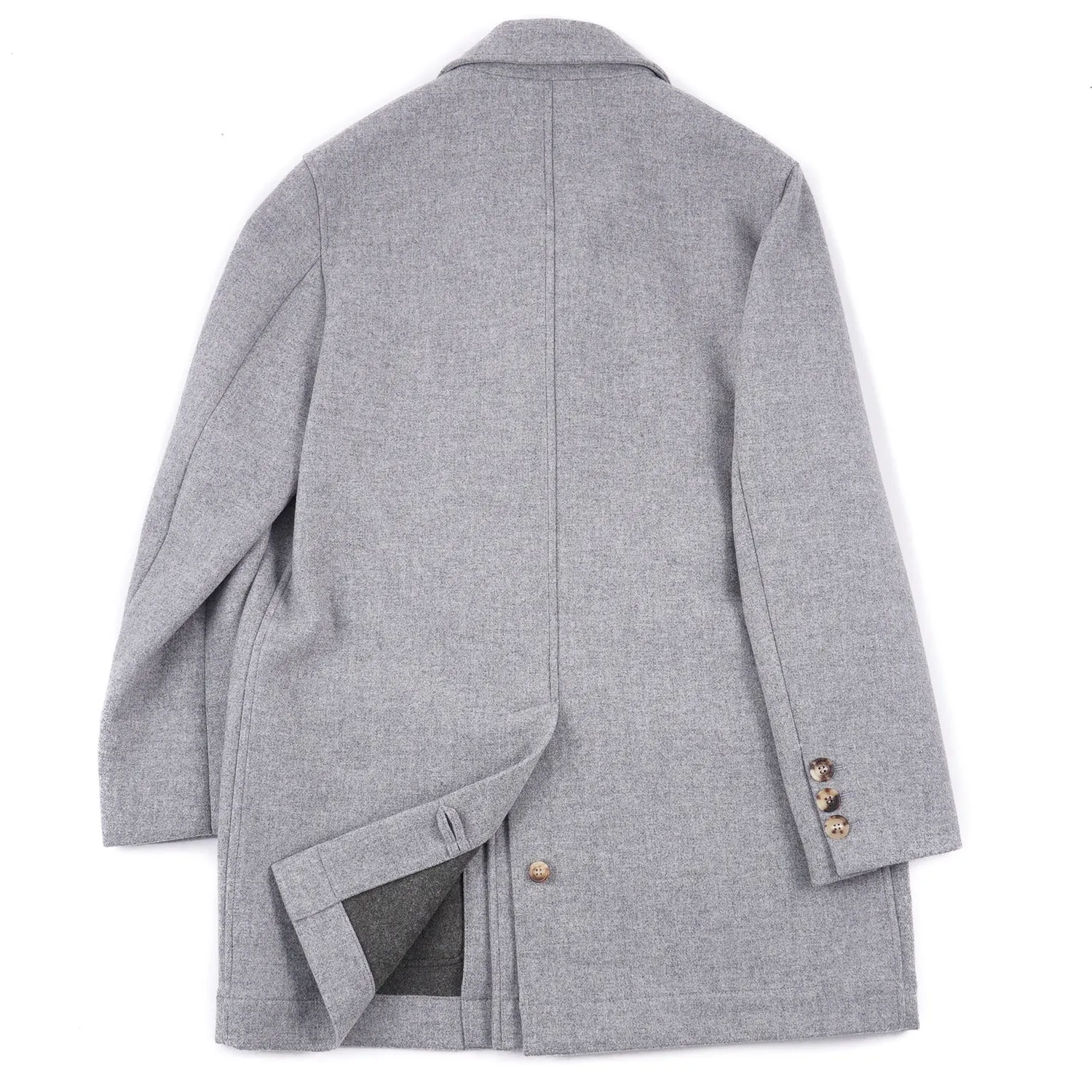 Brunello Cucinelli Light Gray Wool Coat