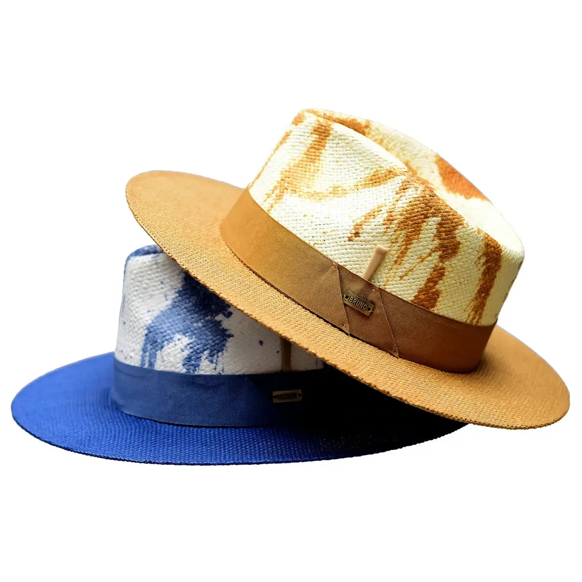 Bruno Capelo Lux Wide Brim Hand-Dyed Straw Fedora